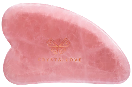 CRYSTALLOVE GuaSha Rose Quartz massage plate, 1 pcs.