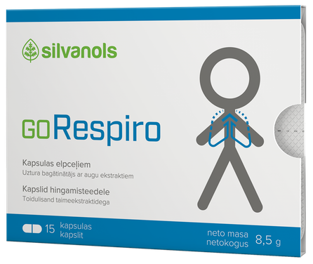 GORESPIRO Ar augu ekstraktiem kapsulas, 15 gab.