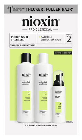 NIOXIN Hair Care System 2 Kit for Natural Hair with Progressed Thinning set, 1 pcs.