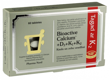 PHARMA NORD BIOACTIVE CALCIUM D3 K1 K2 pills, 60 pcs.