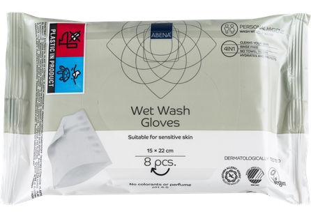 ABENA Wet Wash mazgāšanas cimds, 8 gab.