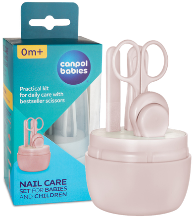 CANPOL BABIES Pink Nagu kopšanas komplekts, 1 gab.