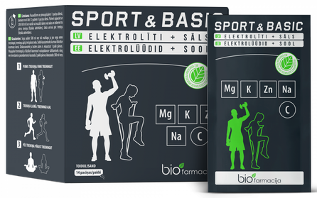 BIOFARMACIJA Bio MAGNIJS + Bio KĀLIJS Sport & Basic pulveris, 14 gab.