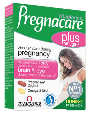 PREGNACARE   Plus Omega - 3 tabletes + kapsulas, 56 gab.