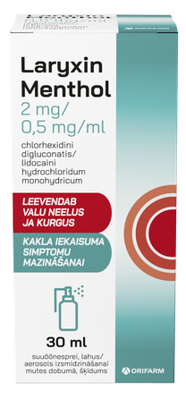 LARYXIN Menthol 2mg/0.5mg/ml aerosol, 30 ml