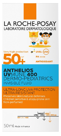 LA ROCHE-POSAY Anthelios UVMune 400 Dermo Pediatrics SPF50+ fluīds, 50 ml