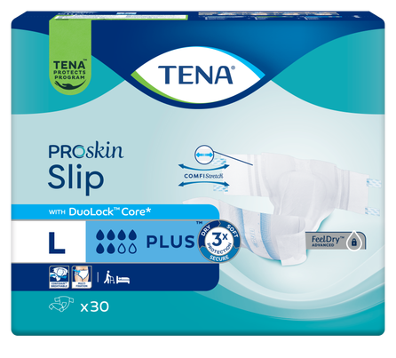 TENA Slip Super L подгузники, 30 шт.