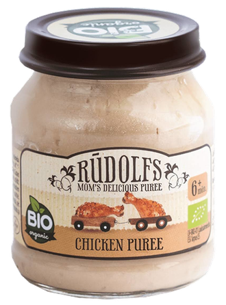 RŪDOLFS Куриное БИО 6+ пюре, 120 г