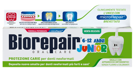 BIOREPAIR Junior (Mint, 6-12 gadi) zobu pasta, 75 ml