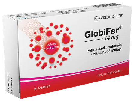 GLOBIFER 14 mg tabletes, 40 gab.