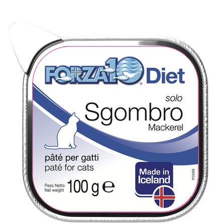 FORZA10 Solo Diet Skumbrija, Kaķiem pastēte, 100 g