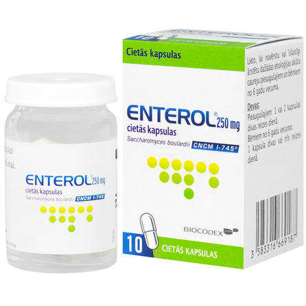 ENTEROL 250 мг твердые капсулы, 10 шт.