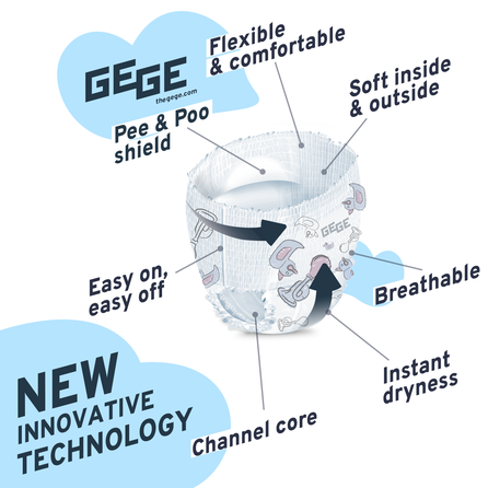 GEGE Genius Baby PNTS (9-15 kg) Maxi 4 biksītes, 40 gab.