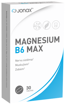 JONAX Magnesium B6 MAX tabletes, 30 gab.