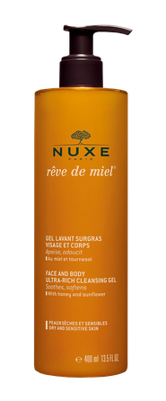 NUXE Reve de Miel Face and Body Ultra-Rich Cleansing dušas želeja, 400 ml