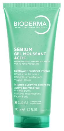 BIODERMA Sebium Active Foaming attīroša želeja, 200 ml