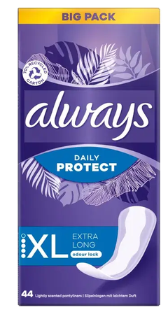 ALWAYS  Daily Protect Extra Long XL pantyliner, 44 pcs.
