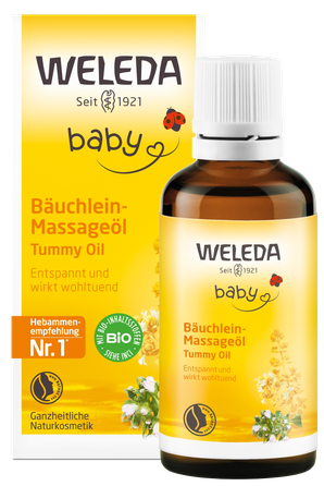 WELEDA Baby Kliņģerīšu eļļa zīdaiņu vēderiņu masāžai, 50 ml