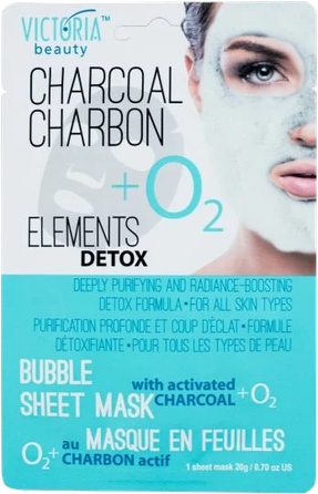 VICTORIA BEAUTY with activated carbon Bubble facial mask, 1 pcs.