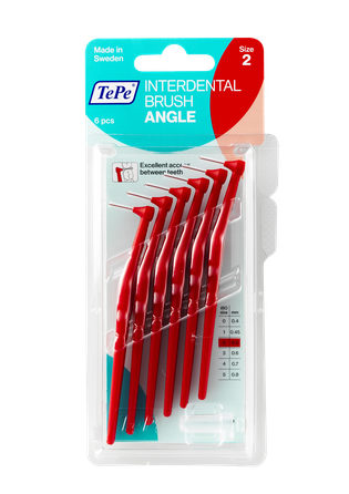 TEPE Angle Size 2 0.5 mm interdental brush, 6 pcs.