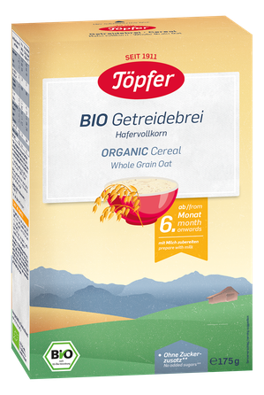 TOPFER From the Age of 6 Months Bio Whole Grain Oatmeal porridge, 175 g