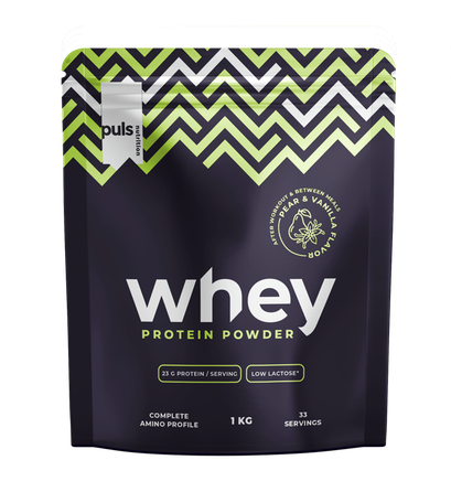PULS NUTRITION Whey Pear&vanilla Low Lactose pulveris, 1000 g