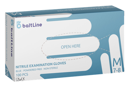 BALTLINE Size M, nitrile gloves, 100 pcs.