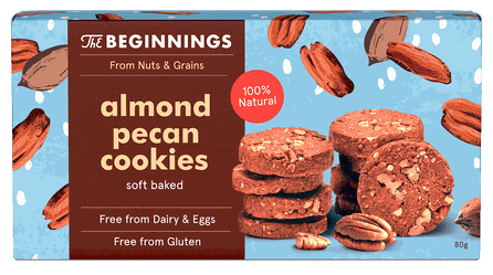 THE BEGINNINGS Almond pecan  cookies, 80 g