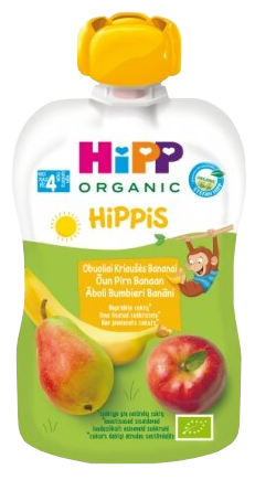HIPP Organic Apple Pear Banana (4+) пюре, 100 г