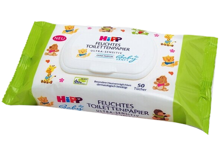HIPP Babysanft moist toilet tissues, 50 pcs.