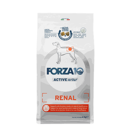 FORZA10 Active Vetdiet Renal, Suņiem sausā barība, 4 kg