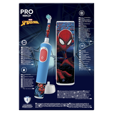 ORAL-B Pro Kids Spiderman с дорожным футляром электрическая зубная щетка, 1 шт.