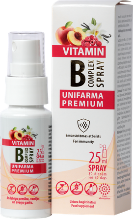 UNIFARMA PREMIUM B Vitamin Complex sprejs, 25 ml
