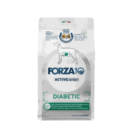 FORZA10 Active Vetdiet Diabetic, Suņiem sausā barība, 1.5 kg
