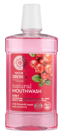 NATURA SIBERICA 5in1, with Limonnik Nanai and Cranberry mutes skalojamais līdzeklis, 520 ml
