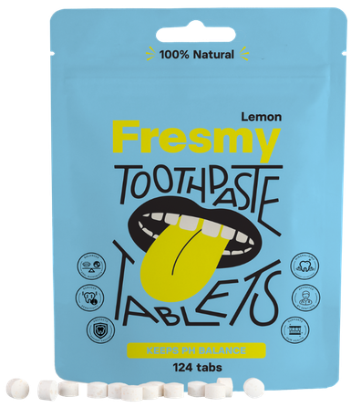 FRESMY Lemon Toothpaste таблетки, 124 шт.