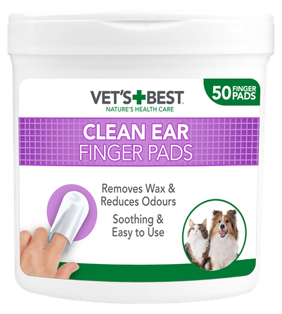 VET'S+BEST Clean Ear Finger finger pads for ears, 50 pcs.