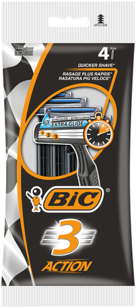 BIC 3 Action disposable razors, 4 pcs.