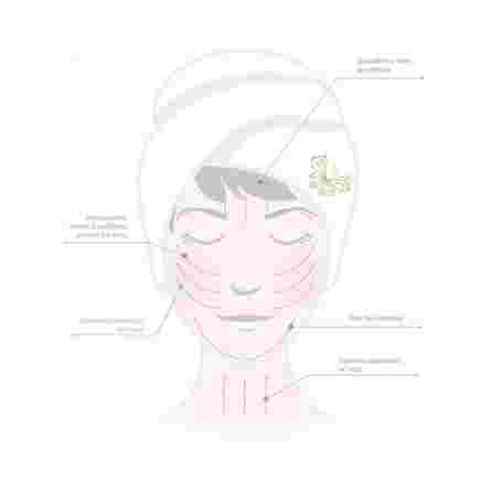 CRYSTALLOVE 3D Rose Quartz Gua Sha массажная пластина, 1 шт.