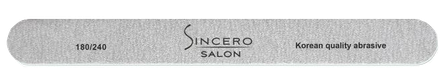 SINCERO SALON Profesional 180/240 pelēka nagu vīlīte, 1 gab.