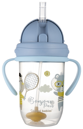 CANPOL BABIES Bonjour Paris, 6m+, blue trainer cup, 270 ml