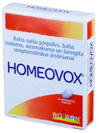 HOMEOVOX tabletes, 60 gab.