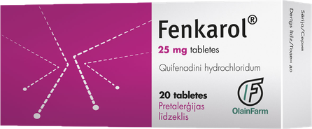 FENKAROL 25 mg tabletes, 20 gab.