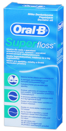ORAL-B Super Floss zobu diegs, 1 gab.