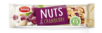 EMCO Nuts & Cranberry batoniņš, 35 g
