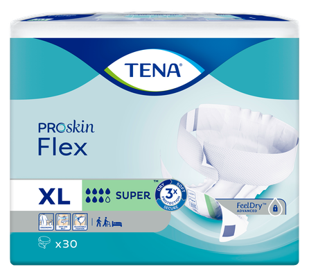 TENA Flex Super XL diapers, 30 pcs.