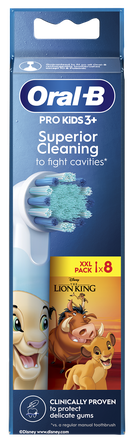 ORAL-B Lion King Brush Kids 3+ electric toothbrush heads, 8 pcs.