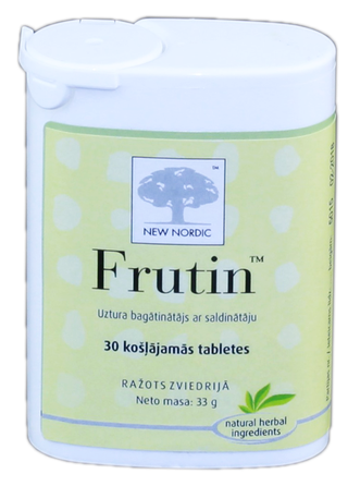 NEW NORDIC Frutin košļājamās tabletes, 30 gab.