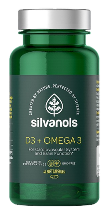 SILVANOLS Premium D3 Vitamīns + Omega3 kapsulas, 60 gab.