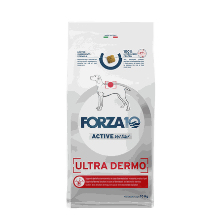 FORZA10 Active Vetdiet Ultra Dermo, Suņiem sausā barība, 10 kg
